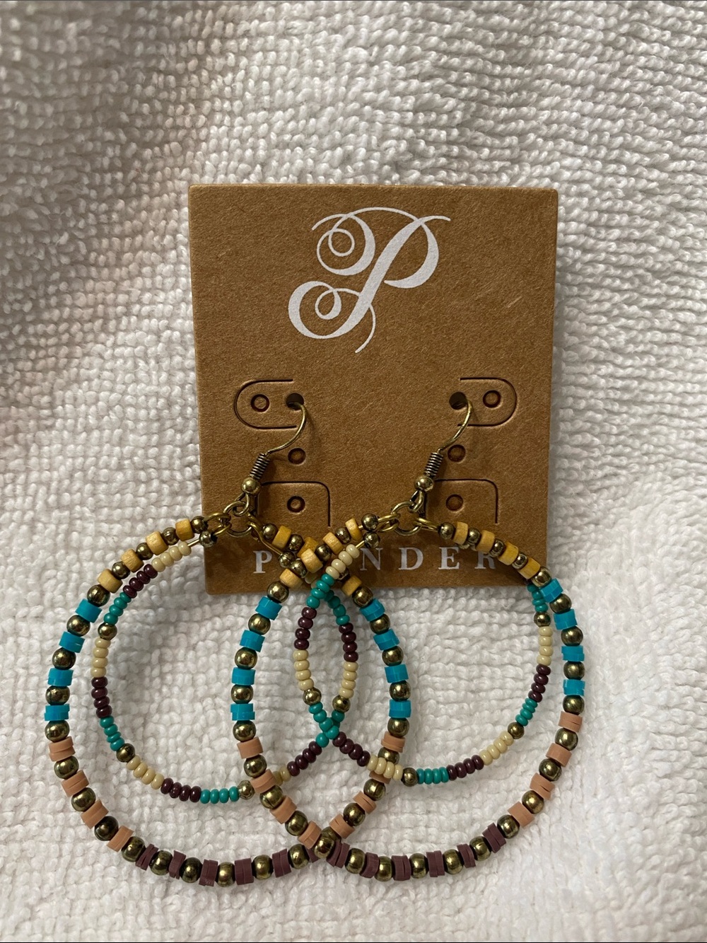 Plunder Beaded Hoop Earrings - Multi-Color